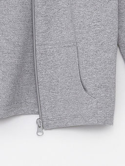 Kap??onlu Basic Uzun Kollu K?z ?ocuk Fermuarl? Sweatshirt - Waikiki фото 3