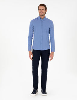 Mavi Oxford Slim Fit Uzun Kollu G_mlek - Pierre cardin фото 4