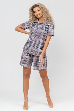 Костюм женский Натали из хлопка в клетку  фото 26