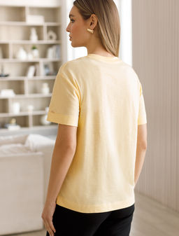 VILATTE / Футболка из фактурного полотна с авторским принтом фото 4