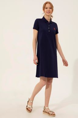 Женское темно-синее вязаное платье - U.s. polo assn фото 3