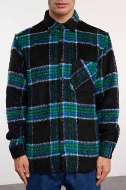 TRENDYOL MAN Ekru Unisex Oversize Fit K?sl?k Kareli Oduncu Gomlek Ceket TMNAW25GO00024 - Trendyolmilla фото 4