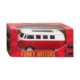 Бордовый инерционный микроавтобус die-cast, 1:32