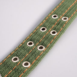 Ошейник четырехслойный с вертлюгом, 65 х 4 см, ОШ 54-60 см, полиэстер, зелёный - Пижон фото 4