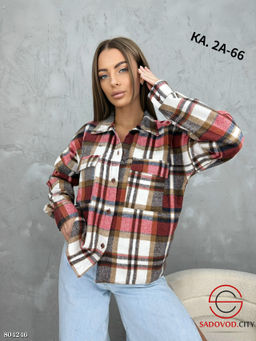 Женская рубашка в клетку