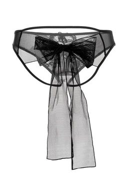 Эротические трусики с бантом Erolanta Mia, черный (42-44)