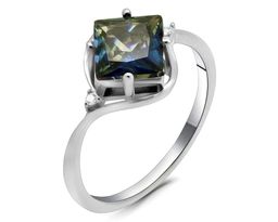 Кольцо из серебра мистик кварц синий, Гликерия