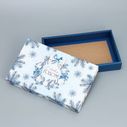 Цена за 2 шт. Коробка подарочная новогодняя складная «Новогодний венок», 25.5×15×4 см