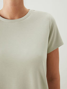 Bisiklet Yaka Kad?n Ti??rt