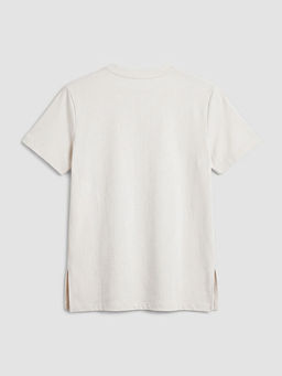 Bisiklet Yaka London Bask?l? Kad?n Ti??rt