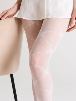 Колготки фантазийные CONTE FLORES Колготки женские bianco