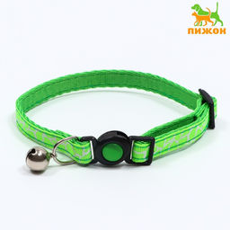 Ошейник кошачий Жираф, 30 х 1 см, зелёный