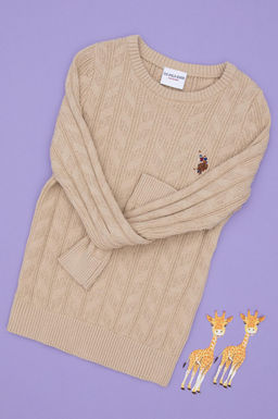 Базовый свитер песочного цвета для мальчика Неожиданная скидка в корзине