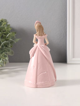 Сувенир керамика "Леди в розовом платье с сумочкой" 6,6х7,5х14,8 см