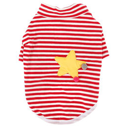 Пэт тойс (Pet toys) Одежда для собаки Тельняшка с принтом, р-р L, длина спинки 30см/обхват груди 44см/обхват шеи 30см, цвет-красно-белый, 100% полиэстер (Китай) - Домашняя мода фото 5