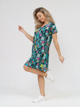 532 Туника "Буквы на хаки"