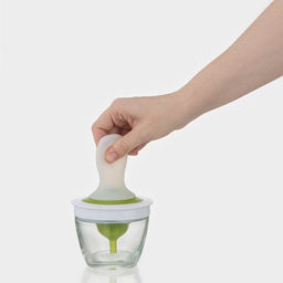 Ёмкость для масла, d=10 см, с кисточкой, стекло, белая - Simaland фото 5