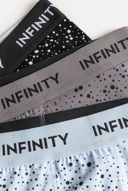 Infinity / Набор из 3 шт Трусы удлиненные боксер муж Roberto серый принт - Infinity Lingerie фото 8