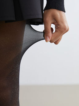 15 Denye Simli Kad?n K?lotlu ?orap