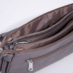 Сумка-мессенджер на молнии, цвет серый - Simaland фото 6