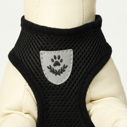 Комплект амуниции с мягкой шлейкой и светоотражающей нашивкой, L, ОШ 33 см, ОГ 36-48 см, чёрный 7614 - Пижон фото 6