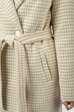 01-12116 Пальто женское демисезонное (пояс) - El podio фото 7