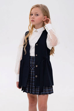 Школьный жилет для девочки Mooriposh, модель 1111