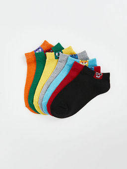 Desenli Erkek ?ocuk Patik ?orap 7li