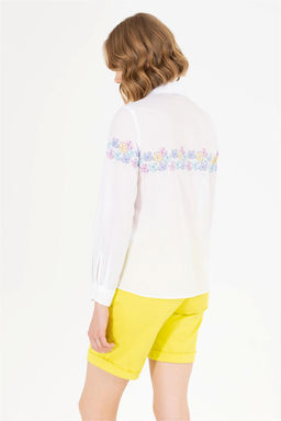 Женская синяя рубашка с длинным рукавом Неожиданная скидка в корзине - U.s. polo assn фото 5