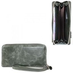 Портмоне женское Croco-ПР-956 натуральная кожа 3 отд, 11 карм, зеленый тем пулл-ап (205) 207310