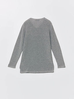 V Yaka Kad?n Triko Kazak - Waikiki фото 2