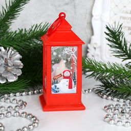 Фонарь светодиодный 13 см / JSFD02red /уп 12/240/новогодний/красный - Галеонтрейд фото 3