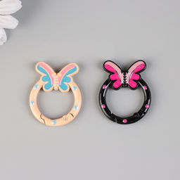 Карабин металл «Бабочка», набор 2 шт., 3.8×3 см