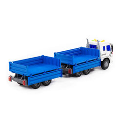 Сити, автомобиль бортовой с прицепом инерционный (со светом и звуком) (синий) (в коробке) - Полесье фото 4