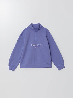 Dik Yaka K?z ?ocuk Sweatshirt