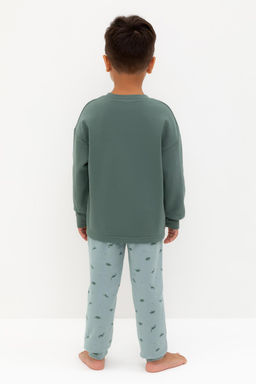 К 1567/зеленый мох,динозавры пижама дет