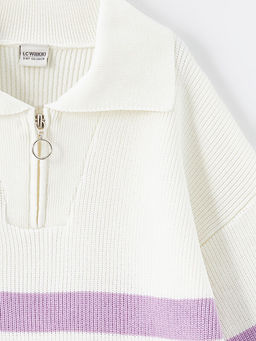 Polo Yaka K?z ?ocuk Triko Kazak - Waikiki фото 2