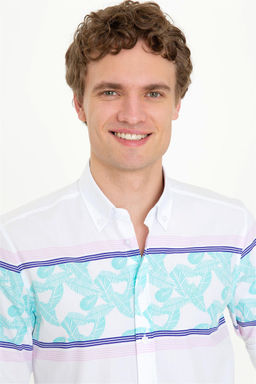 U. S. Polo Assn Мужская белая рубашка с длинным рукавом - U.s. polo assn фото 8