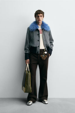 CONTRAST CHECK BOMBER JACKET HARRY LAMBERT FOR ZARA X DISNEY
