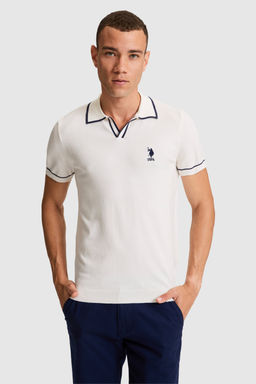 Erkek Krem Slim Fit Polo Yaka Triko TiЕГrt