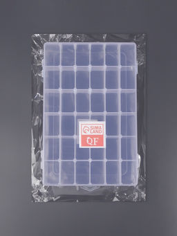 Органайзер для хранения мелочей, 36 ячеек, 27.3×17.5×4.5 см, прозрачный