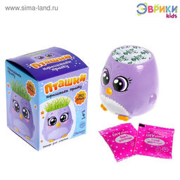 Набор для опытов Пташки, выращиваем травку, фиолетовый горшочек - Эврики фото 6