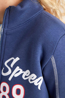 Толстовка на молнии с принтом Cool Regular Fit - Defacto фото 7