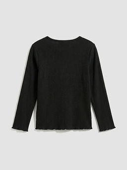 Bisiklet Yaka Kalp Nak??l? K?z ?ocuk Ti??rt