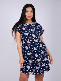 Туника "Душечка" синий, трикотаж