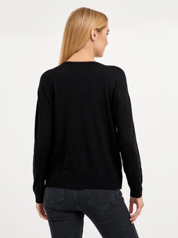 джемпер женский черный со стразами - Glenfield фото 7