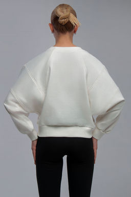 Арт. 15110/3 Свитшот женский укороченный one size (42-50) Цвет:молочный - Калинка фото 5