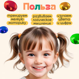 Развивающий набор Цветная роса, 30 камешков, полянка, по методике Монтессори, 3+ - Iq-zabiaka фото 2