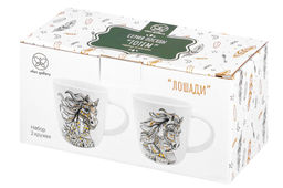 Набор 2 кружек 380 мл 12,5*9*9,3 см Лошади NEW BONE CHINA - Elan gallery фото 7