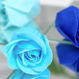 Мыльные розы, бирюзовые и синие, набор 4 шт. - SB BEAUTY фото 5